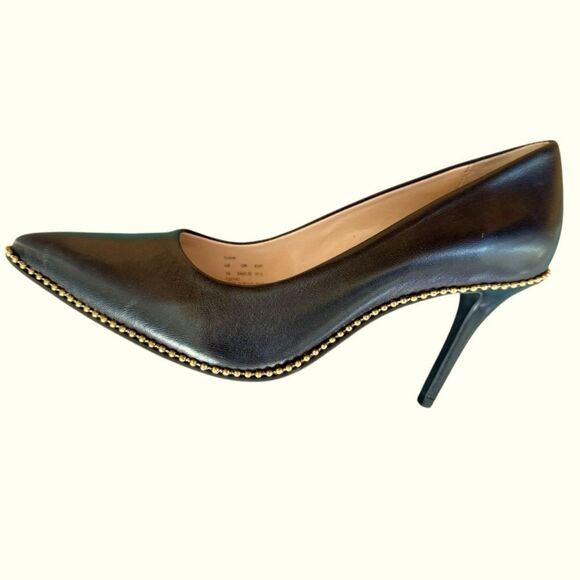 Coach Black Heels with gold embellishments. Size 7 - Picture 8 of 12